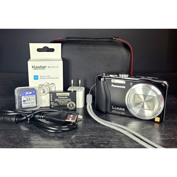 Panasonic LUMIX DMC-ZS19 14.1MP 32GB Digital Camera Bundle- Refurbished VG - Picture 1 of 13